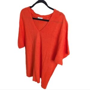 Eileen Fisher Vibrant Orange V-Neck Sweater